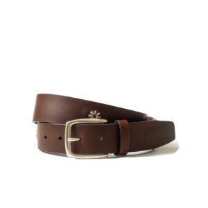 Cinturón piel flor bordada