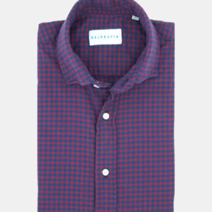 Camisa cuadros granate y azul BELGRAVIA