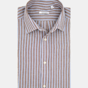 Camisa seersucker marrón HOMEWARD