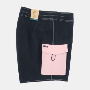 TRAJE DE BAÑO NEGRO Y ROSA TIPO TRUNK BRIXTON