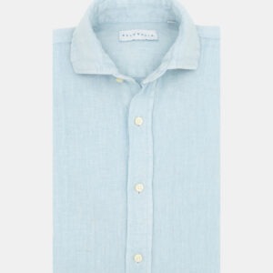 Camisa lino celeste BELGRAVIA