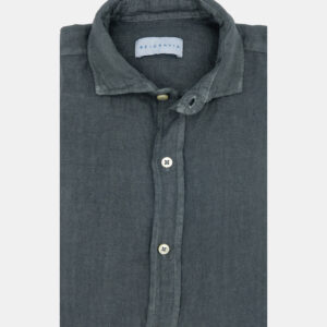 Camisa lino gris verdoso BELGRAVIA