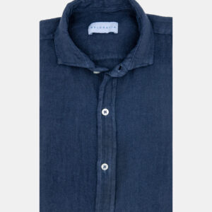 Camisa lino azul marino BELGRAVIA