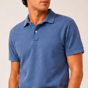 Polo piqué azul medio BELGRAVIA