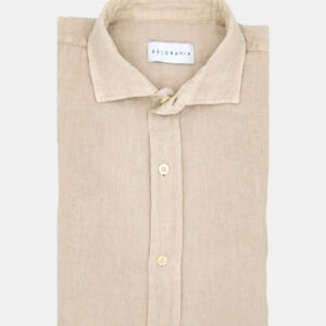 Camisa lino beige Belgravia