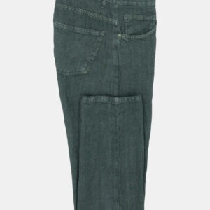 Pantalón 5 bolsillos lino Verde BELGRAVIA